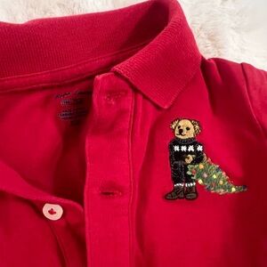 Ralph lauren Red Onsie Footie